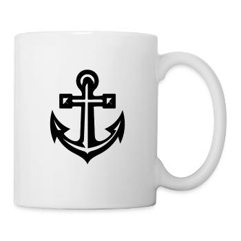 Sehr alter Anker im Tattoo Style - Tasse - Weiß - Rechts