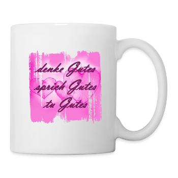 denke gutes 1 - Tasse - Weiß - Rechts