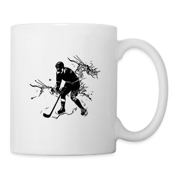 Eishockey Spieler in einer Eiswolke - Tasse - Weiß - Rechts