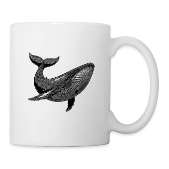 Large Vintage Whale Massive Sea Creature - Mug - white - Right