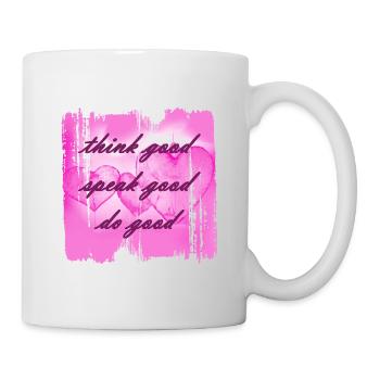 denke gutes 2 - Tasse - Weiß - Rechts