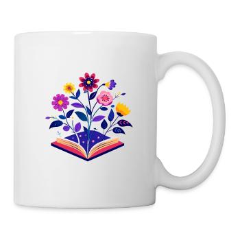 "Floral Pages: A Botanical Kaleidoscope - Mug - white - Right