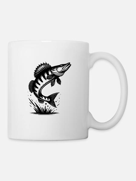 Gros poisson sauteur de sandre - Mug blanc - blanc