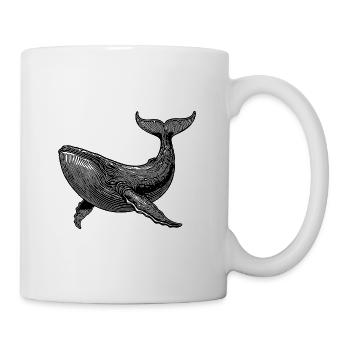 Vintage Whale Huge Floating Sea Creature - Mug - white - Right