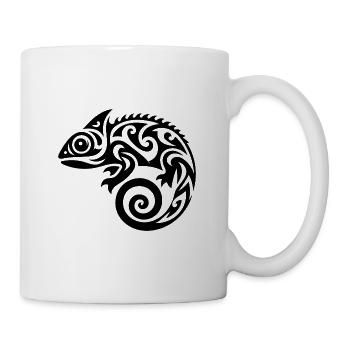 Pretty little chameleon tattoo - Mug - white - Right