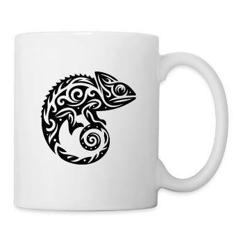 Scaly Creeper Disguise Chameleon Tattoo - Mug - white - Right