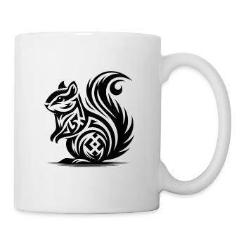 Cute Squirrel in Tattoo Style - Mug - white - Right