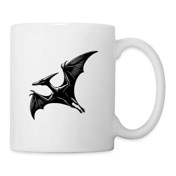 Fliegender Dino Pteranodon Flugsaurier Dinosaurier - Tasse - Weiß - Rechts