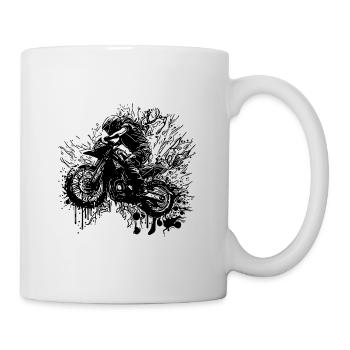 Rennsport Motorrad Geländefahrt Splash Style - Tasse - Weiß - Rechts