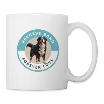 Berner Bond: Forever Love Dog Lover Design - Tasse - Weiß - Rechts