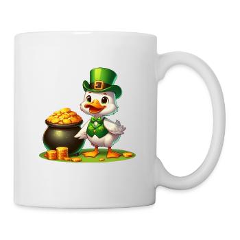 St. Patricks Day Elefant Grün - Tasse - Weiß - Rechts