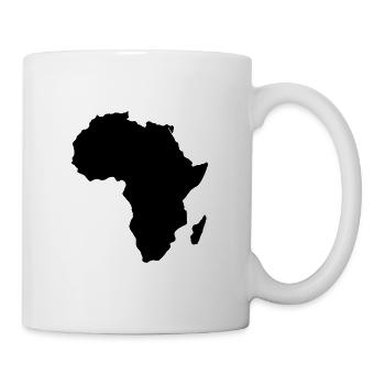 Kontinent Afrika Silhouette - Tasse - Weiß - Rechts
