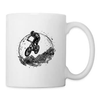 Cycliste Vélo Boue Descente Saut - Mug blanc - blanc - Droite