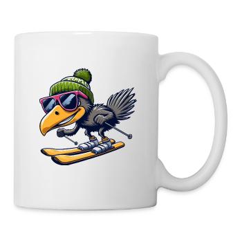 Skifahrender Emu Wintersport - Tasse - Weiß - Rechts