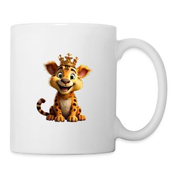 King of Toddlers - Crowned Lion Baby - Mug - white - Right
