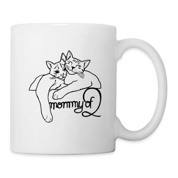 Maman de deux chats maman - Mug blanc - blanc - Droite