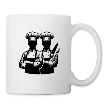 Küchenchefs und Hobbyköche Silhouette Portrait - Tasse - Weiß - Rechts