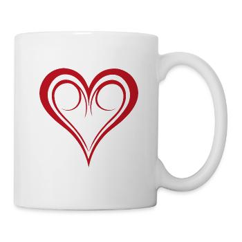 Herz - Tasse - Weiß - Rechts