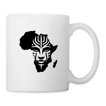 Continent africain masques tatouage Style bijoux - Mug blanc - blanc - Droite