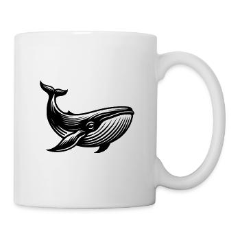 Vintage Whale Sea Creature No Plastic in living space - Mug - white - Right