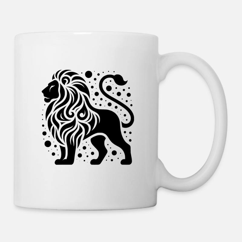 Lion élégant à la crinière sauvage - Mug blanc - blanc