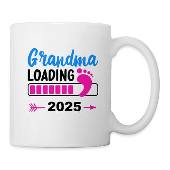 Oma 2025 loading, Ich werde 2025 Oma - Tasse - Weiß - Rechts