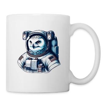 Snowy Owl in Space: Astronaut Mission - Mug - white - Right
