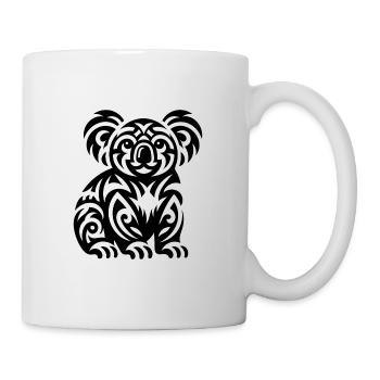 Niedlicher australischer Tribal Tattoo Koala - Tasse - Weiß - Rechts