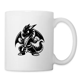Stolzer Karate Flügel Drache Cartoon Style - Tasse - Weiß - Rechts