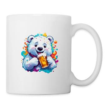 Ours polaire / Animal / Pôle Nord / hiver / enfantin / mignon - Mug blanc - blanc - Droite