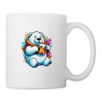Polar Bear / Animal / Norpol / Winter / Childlike / Cute - Mug - white - Right