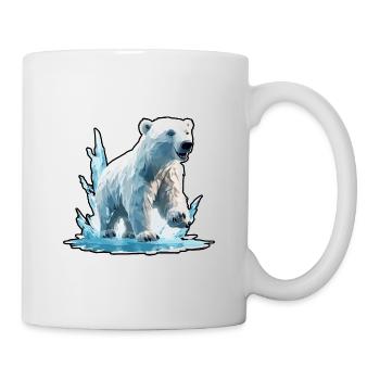 Polar Bear / Animal / Norpol / Winter / Childlike / Cute - Mug - white - Right