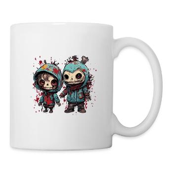 Poupée d’horreur / Halloween / Effrayant / Sombre - Mug blanc - blanc - Droite