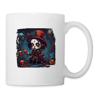 Poupée d’horreur / Halloween / Effrayant / Sombre - Mug blanc - blanc - Droite