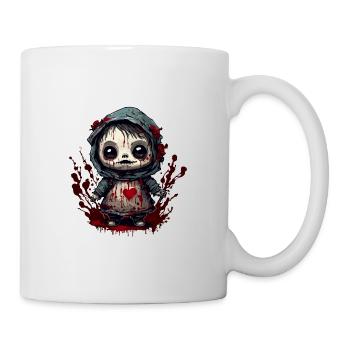 Poupée d’horreur / Halloween / Effrayant / Sombre - Mug blanc - blanc - Droite