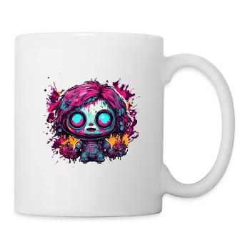 Poupée d’horreur / Halloween / Effrayant / Sombre - Mug blanc - blanc - Droite