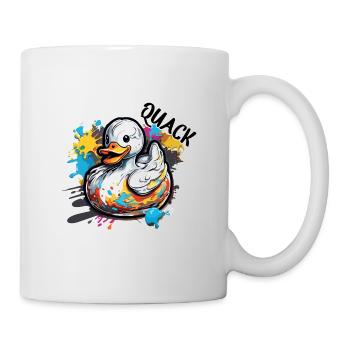 Gummiente / Badeente / Wasser / Badewanne - Tasse - Weiß - Rechts