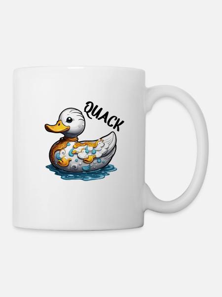 Gummiente / Badeente / Wasser / Badewanne - Tasse - Weiß