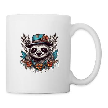 Tattoo / Animal / Art / Cool / Comic / Sloth - Mug - white - Right