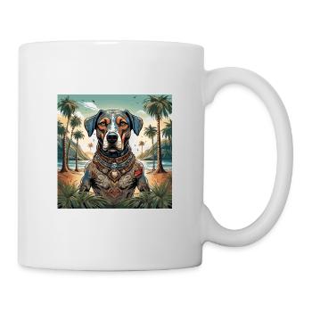 Tattoo / Animal / Art / Cool / Comic / Dog - Mug - white - Right