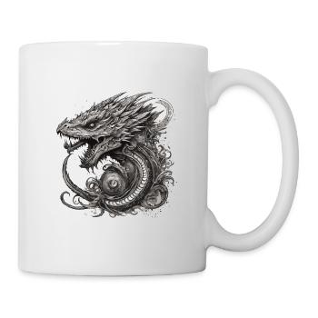 Tattoo / Animal / Art / Cool / Comic / Dragon - Mug - white - Right