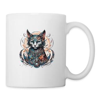 Tattoo / Animal / Art / Cool / Comic / Cat - Mug - white - Right