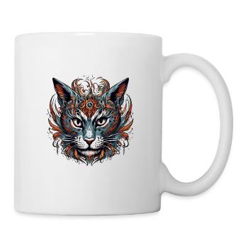 Tattoo / Animal / Art / Cool / Comic / Cat - Mug - white - Right