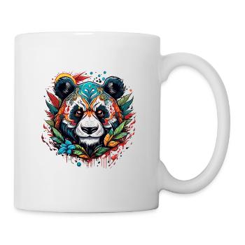 Tattoo / Tier / Kunst / cool / Comic / Panda - Tasse - Weiß - Rechts