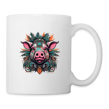 Tattoo / Animal / Art / Cool / Comic / Pig - Mug - white - Right