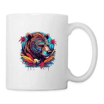 Tattoo / Tier / Kunst / cool / Comic / Bär - Tasse - Weiß - Rechts