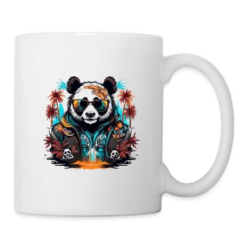 Tattoo / Tier / Kunst / cool / Comic / Panda - Tasse - Weiß - Rechts