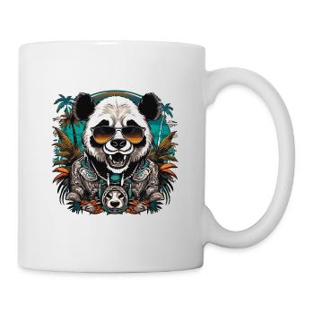 Tattoo / Tier / Kunst / cool / Comic / Panda - Tasse - Weiß - Rechts