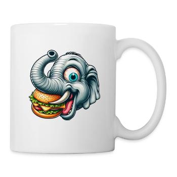 Elephant Burger Hamburger Restauration rapide - Mug blanc - blanc - Droite
