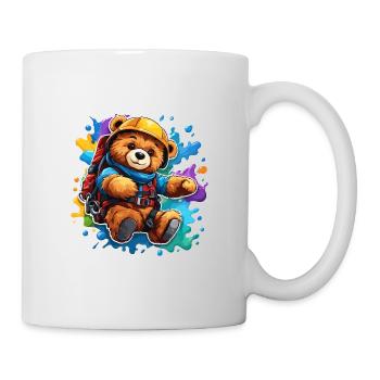 Ours en peluche / Peluche / Animal en peluche / Idée cadeau - Mug blanc - blanc - Droite